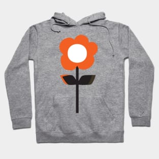 Retro Flower Orange Hoodie